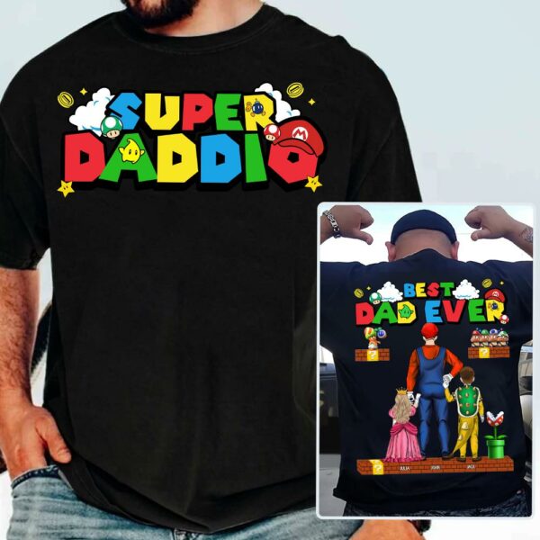 Personalized Super Daddio Shirt, Best Dad Ever Shirt, Father's Day Gift - Image 3