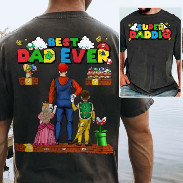Personalized Super Daddio Shirt, Best Dad Ever Shirt, Father's Day Gift - Image 2