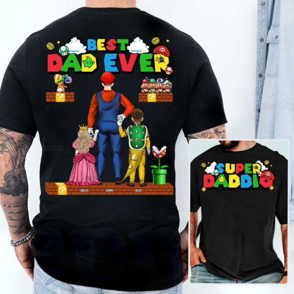 Personalized Super Daddio Shirt, Best Dad Ever Shirt, Father's Day Gift - Image 4