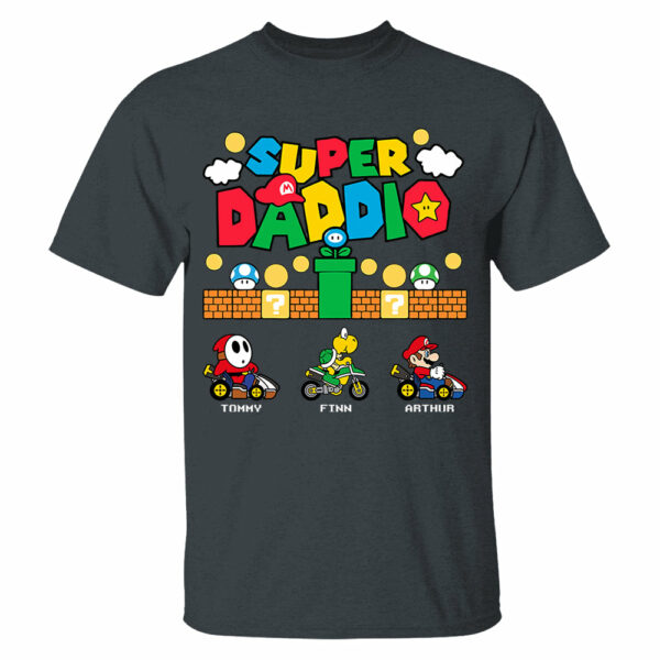 Personalized Super Daddio Shirt, Custom Names Shirt, Father's Day Gift - Image 3