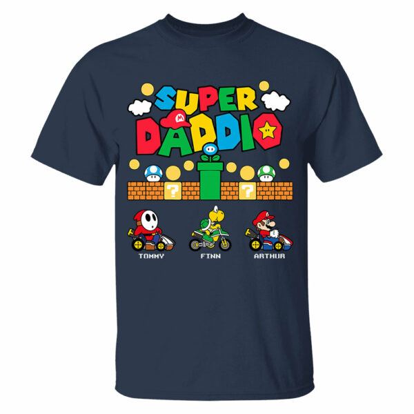 Personalized Super Daddio Shirt, Custom Names Shirt, Father's Day Gift - Image 4