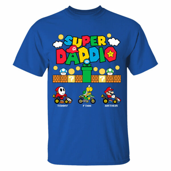 Personalized Super Daddio Shirt, Custom Names Shirt, Father's Day Gift - Image 5