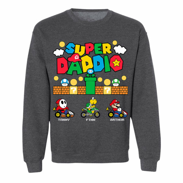 Personalized Super Daddio Shirt, Custom Names Shirt, Father's Day Gift - Image 9