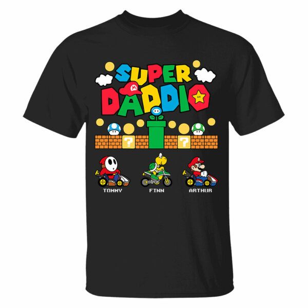 Personalized Super Daddio Shirt, Custom Names Shirt, Father's Day Gift - Image 2