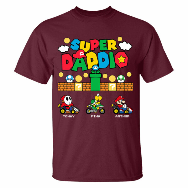 Personalized Super Daddio Shirt, Custom Names Shirt, Father's Day Gift - Image 6