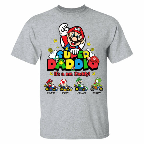 Personalized Super Daddio Shirt, Super Dad Shirt, Father's Day Gift - Image 3