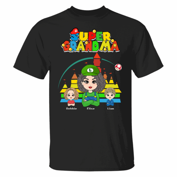 Personalized Super Gigi Shirt - Mother's Day Gift - Mother's Day Shirt - Gamer Grandma Shirt - Image 2