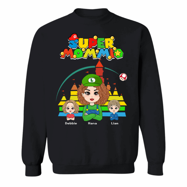 Personalized Super Mommio Shirt, Super Mario Family Custom Shirts, Mother's Day Shirt, Gamer Mommy Shirt - Image 7