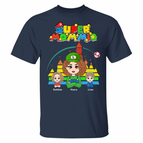 Personalized Super Mommio Shirt, Super Mario Family Custom Shirts, Mother's Day Shirt, Gamer Mommy Shirt - Image 5