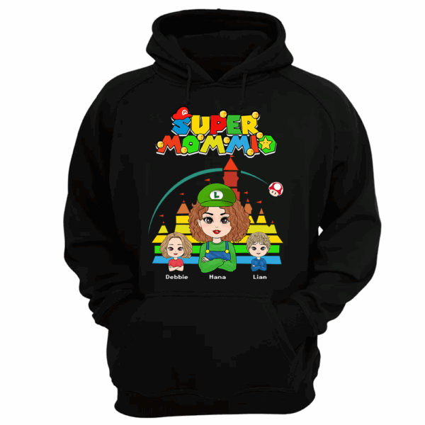 Personalized Super Mommio Shirt, Super Mario Family Custom Shirts, Mother's Day Shirt, Gamer Mommy Shirt - Image 11