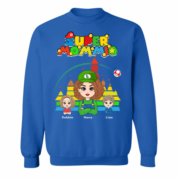 Personalized Super Mommio Shirt, Super Mario Family Custom Shirts, Mother's Day Shirt, Gamer Mommy Shirt - Image 10