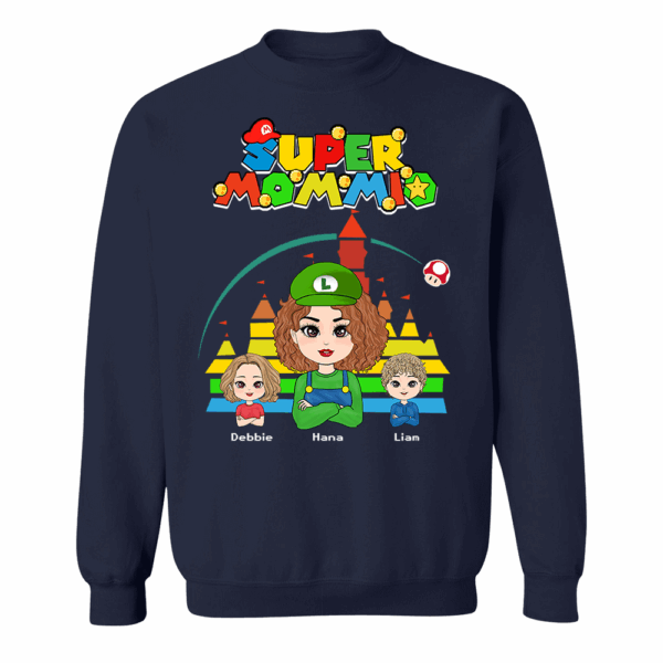 Personalized Super Mommio Shirt, Super Mario Family Custom Shirts, Mother's Day Shirt, Gamer Mommy Shirt - Image 9