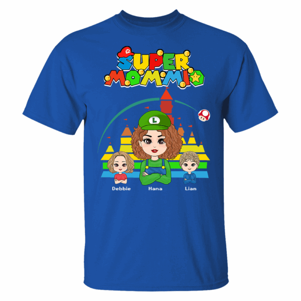 Personalized Super Mommio Shirt, Super Mario Family Custom Shirts, Mother's Day Shirt, Gamer Mommy Shirt - Image 6