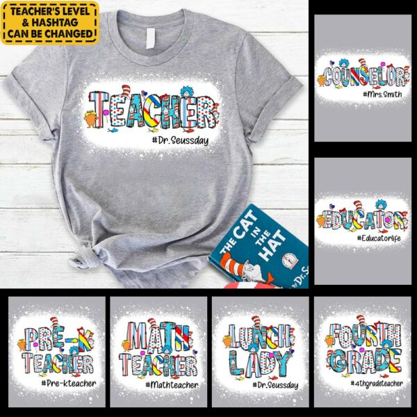 Personalized Teacher Shirt Read Across America Custom Teacher's Level