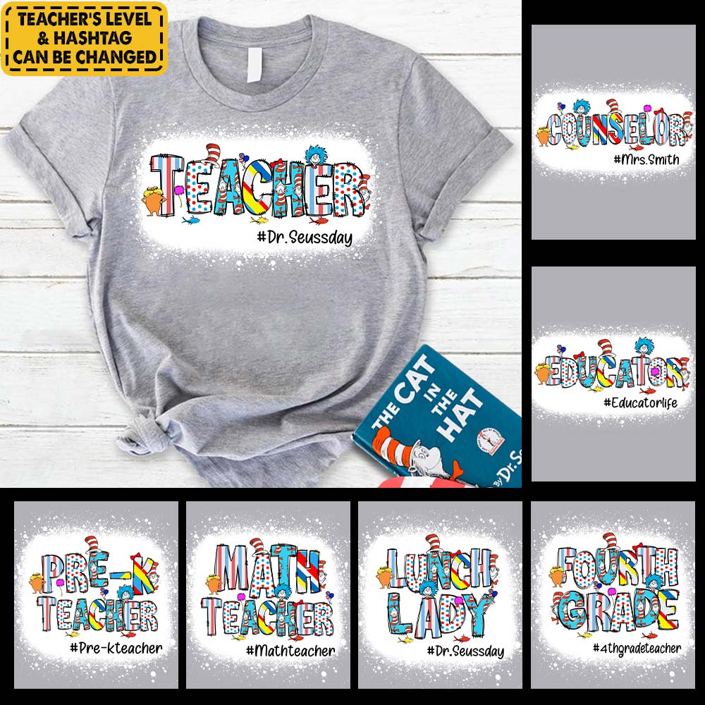 Personalized Teacher Shirt Read Across America Custom Teacher's Level
