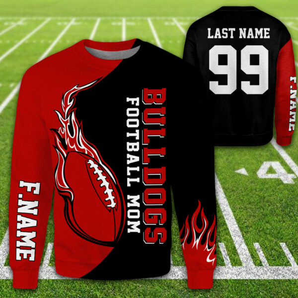 Personalized Team Name Team Spirit Football Mom All Over Print Shirt For Football Mom Dad Family Game Day Shirt H2511 - Image 3