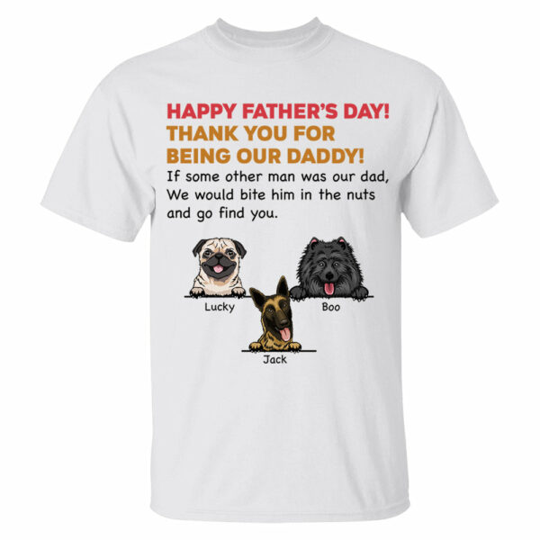 Personalized Thank You For Being My Dad Shirt, Custom Shirt For Dog Lovers, Dog Dad Shirt - Image 2