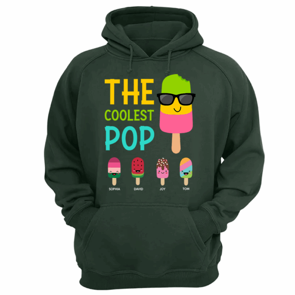 Personalized The Coolest Pop Shirt, Funny Ice Cream Papa And Kid Shirt - Image 13