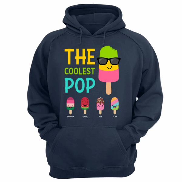 Personalized The Coolest Pop Shirt, Funny Ice Cream Papa And Kid Shirt - Image 11