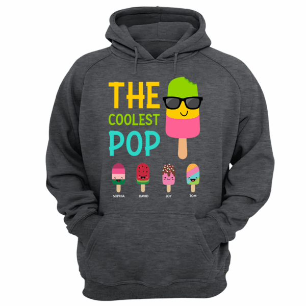 Personalized The Coolest Pop Shirt, Funny Ice Cream Papa And Kid Shirt - Image 12