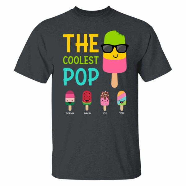 Personalized The Coolest Pop Shirt, Funny Ice Cream Papa And Kid Shirt - Image 5