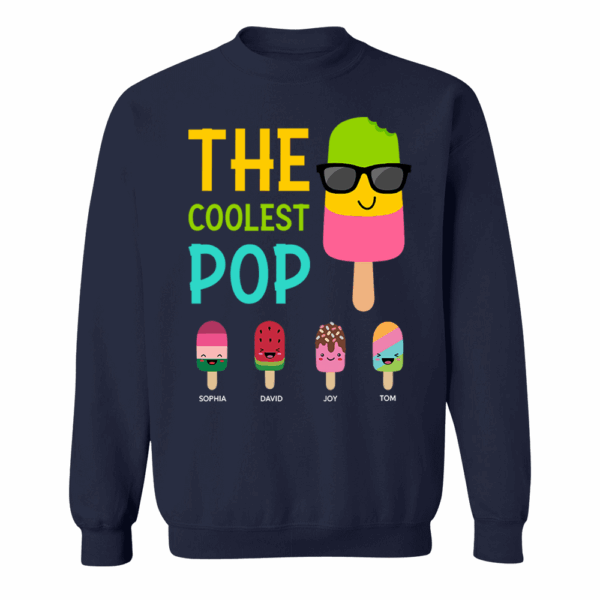 Personalized The Coolest Pop Shirt, Funny Ice Cream Papa And Kid Shirt - Image 9