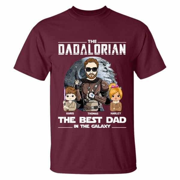 Personalized The Dadalorian The Best Dad In The Galaxy Shirt Gift For Dad - Birthday & Father's Day Gift - Image 5