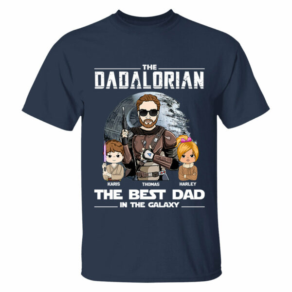 Personalized The Dadalorian The Best Dad In The Galaxy Shirt Gift For Dad - Birthday & Father's Day Gift - Image 4