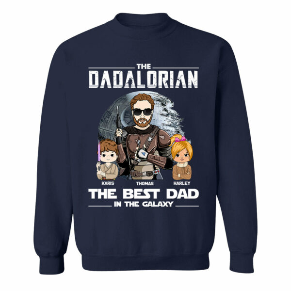Personalized The Dadalorian The Best Dad In The Galaxy Shirt Gift For Dad - Birthday & Father's Day Gift - Image 12