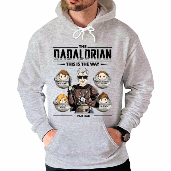 Personalized The Dadalorian This Is The Way T-Shirt Gift For Dad Grandpa Papa - Image 4