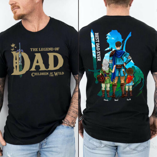 Personalized The Legend of Dad Children Of The Wild - Best Dad Ever Shirt - Father's Day & Birthday Gift For Father