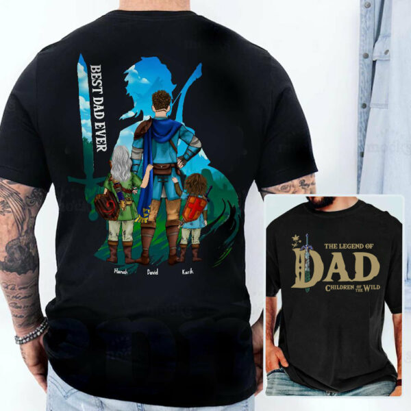 Personalized The Legend of Dad Children Of The Wild - Best Dad Ever Shirt - Father's Day & Birthday Gift For Father - Image 4