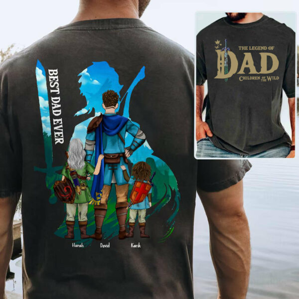 Personalized The Legend of Dad Children Of The Wild - Best Dad Ever Shirt - Father's Day & Birthday Gift For Father - Image 3
