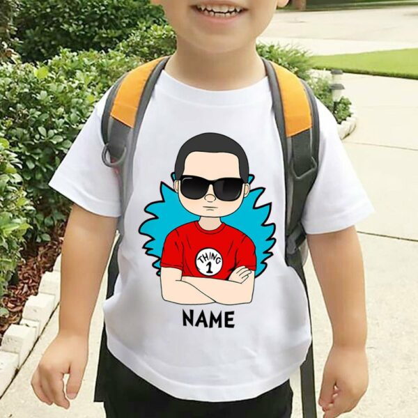 Personalized Thing Number Reading Day Shirt Gifts For Kids - Image 3