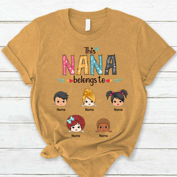 Personalized This Nana Belongs To Kids Shirt Funny Mom With Kids Names Shirt Gift For Mom - Image 7