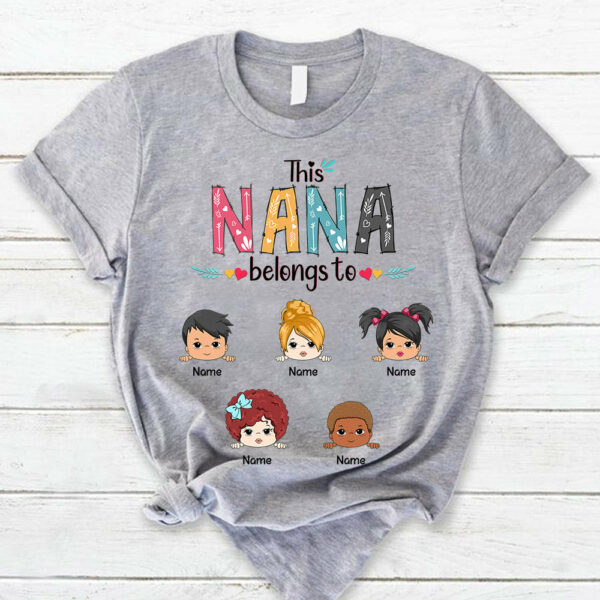 Personalized This Nana Belongs To Kids Shirt Funny Mom With Kids Names Shirt Gift For Mom - Image 2