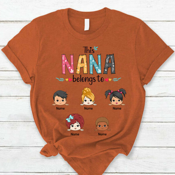 Personalized This Nana Belongs To Kids Shirt Funny Mom With Kids Names Shirt Gift For Mom - Image 6