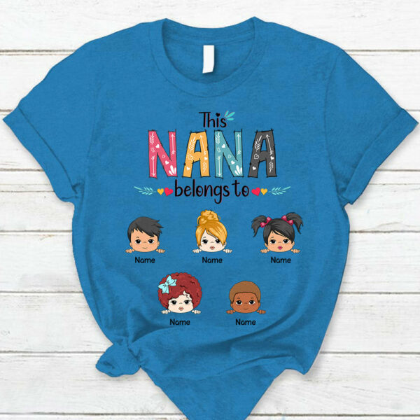 Personalized This Nana Belongs To Kids Shirt Funny Mom With Kids Names Shirt Gift For Mom - Image 5