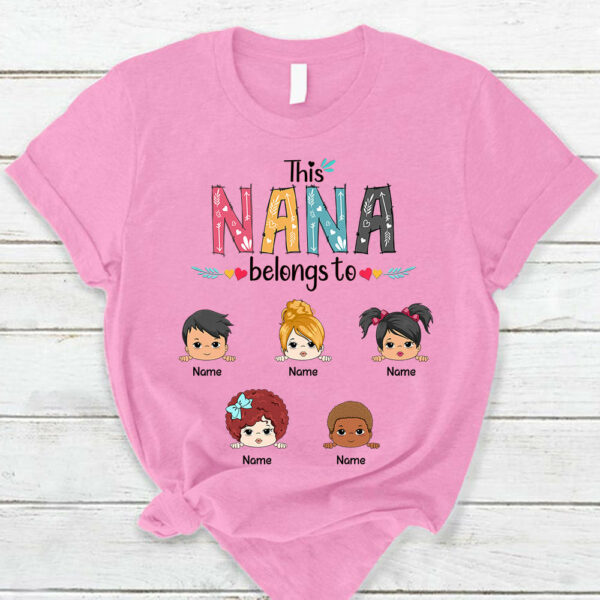 Personalized This Nana Belongs To Kids Shirt Funny Mom With Kids Names Shirt Gift For Mom - Image 4