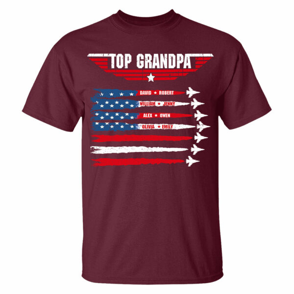Personalized Top Grandpa, Dad T-shirt, 4th of July Shirt, Gift For Grandpa, Dad - Image 6