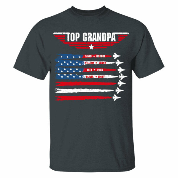 Personalized Top Grandpa, Dad T-shirt, 4th of July Shirt, Gift For Grandpa, Dad - Image 4