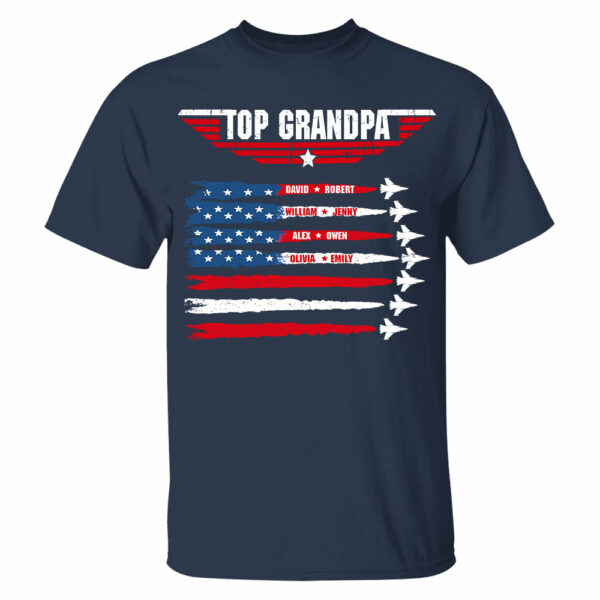 Personalized Top Grandpa, Dad T-shirt, 4th of July Shirt, Gift For Grandpa, Dad - Image 3