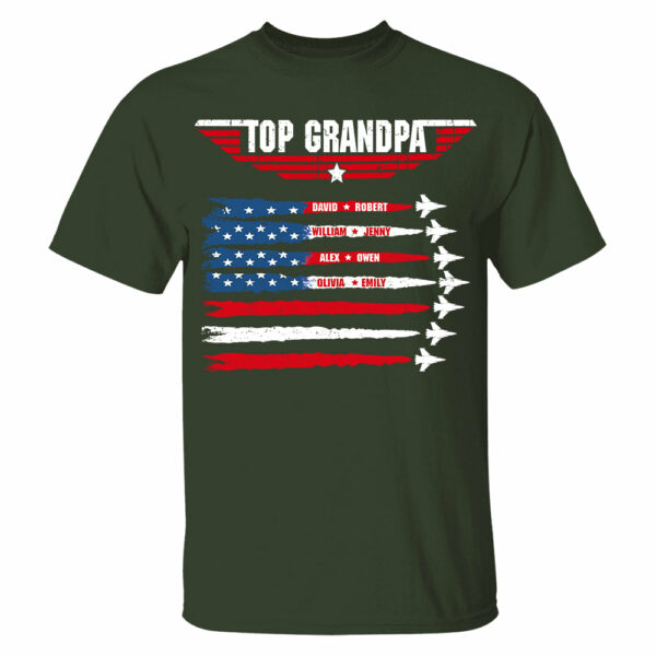 Personalized Top Grandpa, Dad T-shirt, 4th of July Shirt, Gift For Grandpa, Dad - Image 5
