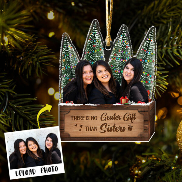 Personalized Transparent Ornament - Best Friends Gifts - There Is No Greater Gift Than Friendship - Custom Ornament From Photo - Custom Shape Ornament - Image 3