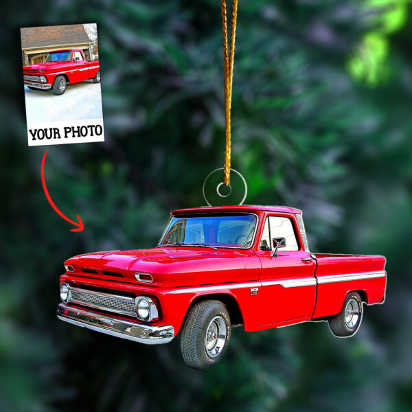 Personalized Truck Ornament, Custom Photo Truck Christmas Ornament, Truck Lover Gift, Truck Equipment Christmas Ornament, Christmas Gift - Image 2