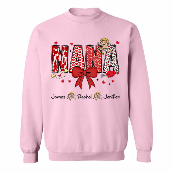 Personalized Valentine Mama Coquette Shirt For Mimi Nana Mom Grandma - Custom Kid Names - Image 13