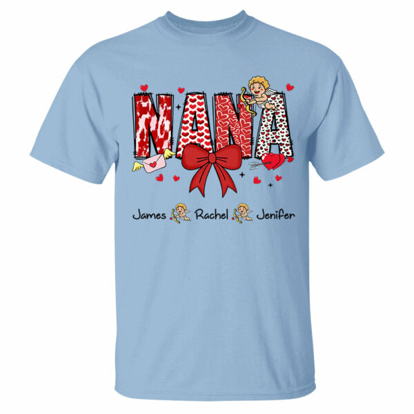 Personalized Valentine Mama Coquette Shirt For Mimi Nana Mom Grandma - Custom Kid Names - Image 6