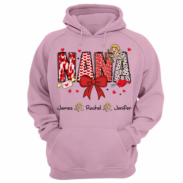 Personalized Valentine Mama Coquette Shirt For Mimi Nana Mom Grandma - Custom Kid Names - Image 9