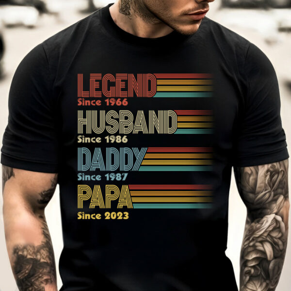 Personalized Vintage Legend Husband Dad Grandpa Since Shirt, Father's Day Gift