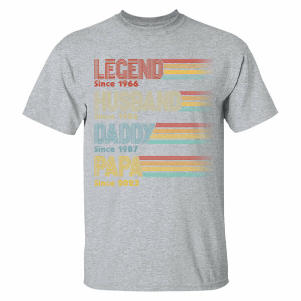 Personalized Vintage Legend Husband Dad Grandpa Since Shirt, Father's Day Gift - Image 10